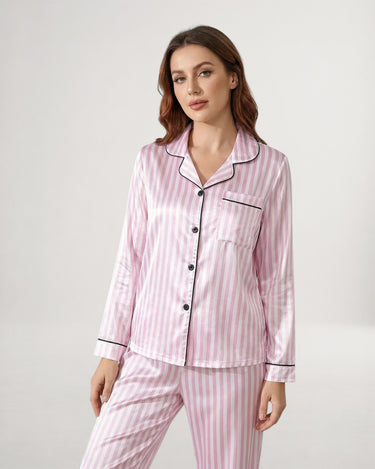 Women's Pyjama Set | Satin Long Sleeve Comfort