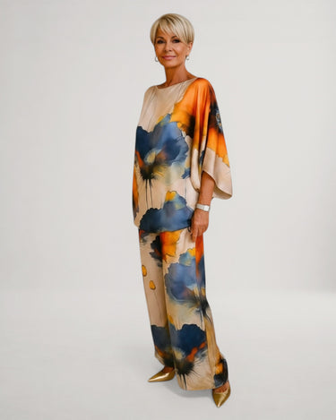 Women's Two Piece Set | Satin Finish, Elegant Co Ord