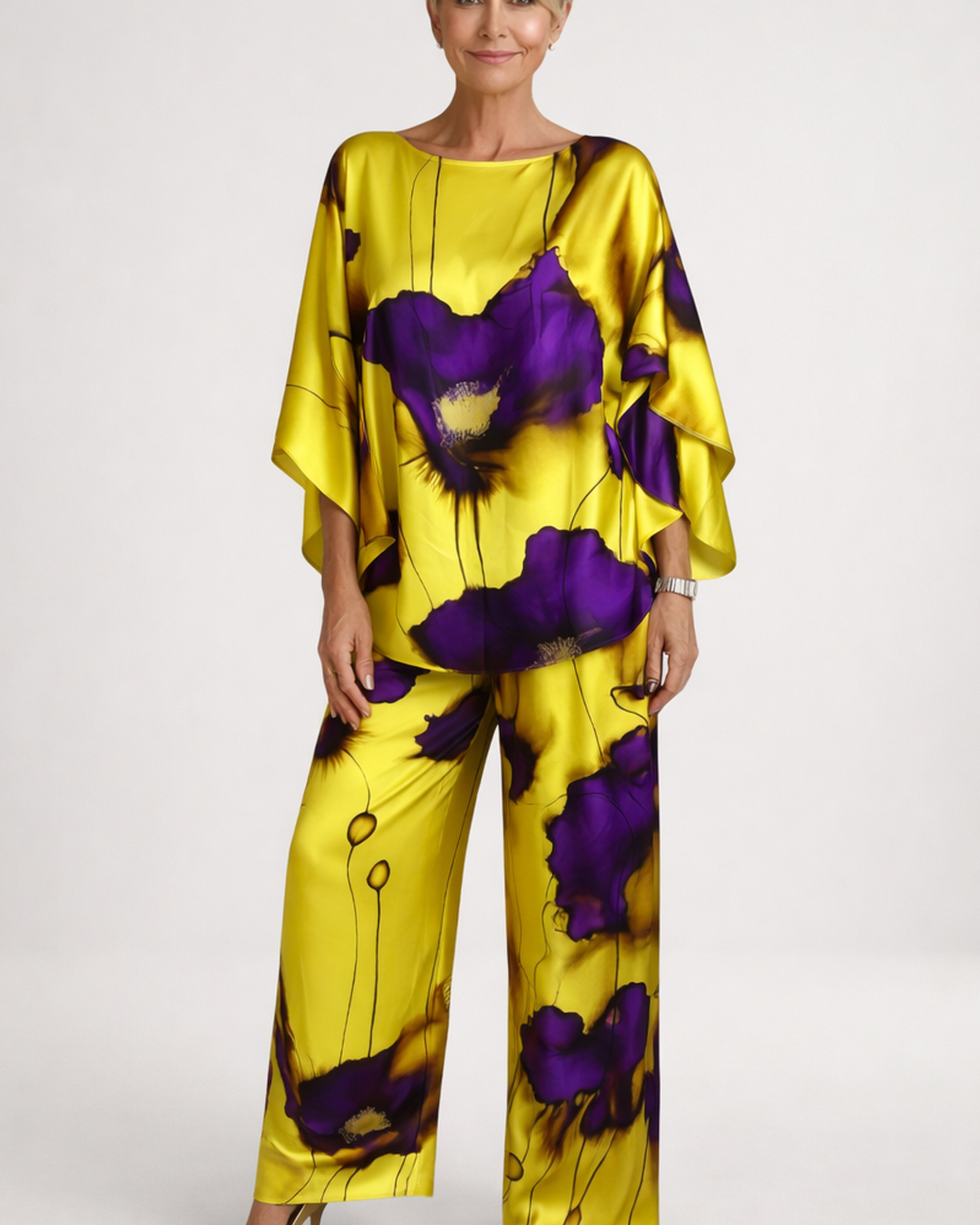 Women's Two Piece Set | Satin Finish, Elegant Co Ord